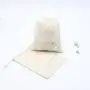 High Quality Organic Cotton Gift Packaging Custom Logo Dust Drawstring Bag Natural Cosmetic Cotton Makeup Pouch