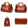 OEM Sac A Main Femme Bolsa Feminina Fashion New Design Genuine Leather Ladies Female Shoulder Tote Bags Handbags Sets For Women