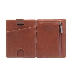 Stylish Leather Magic Flip NFC Protection Slim Magic Wallet with Pull Tab Card Holders