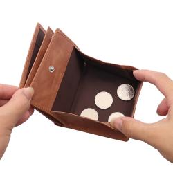 Custom Logo Luxury Credit id Card Holder Minimalist Wallet PU Leather Men Bi-Fold Wallets