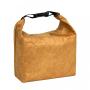 Custom Print Logo Brown Reusable Insulated Food Thermal  Aluminum Foil Dupont Tyvek Kraft Paper Lunch Cooler Bag With Handle