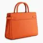Latest top handle handbag with wide strap fashion women genuine leather shoulder bag for lady