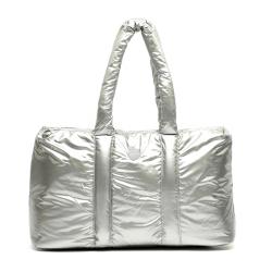 CHANGRONG Custom puffer duffle bag Women Quilted Overnight Weekender travel Bag for Sports