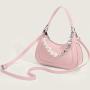 Designer PU Leather Hobo Handbags For Women Custom Pearl Love Chain Shoulder Trap Bag Women's Hobo Bags