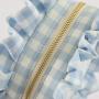 Wholesale High Plaid Lace  Ruffle Cosmetic Bagzipper pouch  Cosmetic Pouch Personalized Lightweight  Pouches Cosmetic Bags