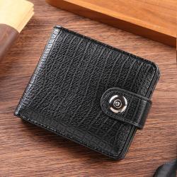 Wholesale of men's PU leather wallets Short style hot-selling card holders. Fashionable foreign trade men's money clips
