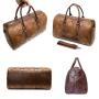 2024 Custom Check Genuine Leather Travel Bag For Vintage Men Duffel Bags
