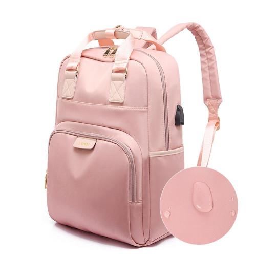 USB Waterproof Backpack Zipper Closure Large Capacity Customizable Logo Polyester Lining Casual/Sport Travel School Fashion