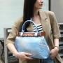 Ladysky Super product fashion tote bag for women super personalized metal letter handbag soft PU leather handbag ladi with belt