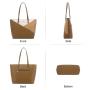 LOVEVOOK 2024 Custom Logo luxury PU Leather 3pcs Tote Handbag Set large capacity Ladies Hand Bags Women Purse and Handbags
