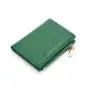 Green Pu Zipper Purses Women's Short Korean Version Wallet Multi Card Versatile Zero Wallet With Multiple Card Slots