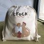 Small Gift Drawstring Canvas Bags With Logo Custom Packaging Bag Canvas Drawstring Bag