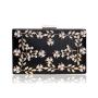 Factory direct wholesale brand new evening clutch bags PU fabric handmade metal floriation clutches for women party prom banquet