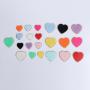 Keymay RTS Multicolor Heart Glitter Letter Patch Sticker Self Adhesive Chenille Patches Wholesale Chenille Embroidered Patches