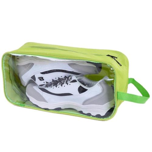 ZR545 Unisex Sport Shoe Packing Bag Oxford Bag One Side Clear Zipper And Handle Dust-proof Waterproof Oxford Storage Bag Travel
