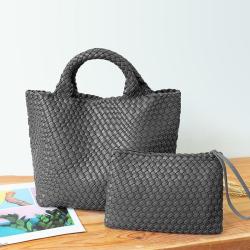 Pure Hand Woven Tote Women'S New Fashion Leisure Large Capacity Woven Shoulder Handbag
