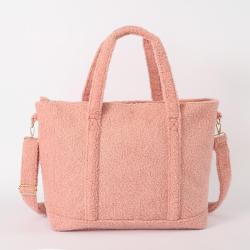 Stock New Fashion Women Portable Shoulder Teddy Plush Handbag Winter Fleece Tote Bag Soft sherpa Large Tote Bag