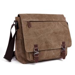 Wholesale Vintage Canvas Satchel Messenger Bag for Men Business Travel Shoulder bag big size Laptop Handbags book bag