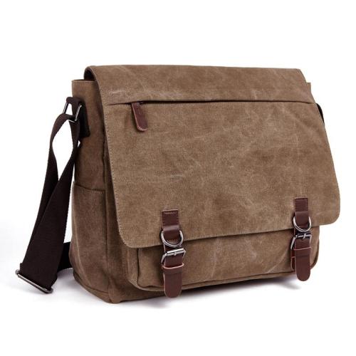Wholesale Vintage Canvas Satchel Messenger Bag for Men Business Travel Shoulder bag big size Laptop Handbags book bag