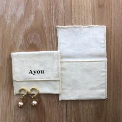 Wholesale Luxury Envelope Style Cotton Flannel Jewelry Gift Bag with Flap Jewelry Pouch