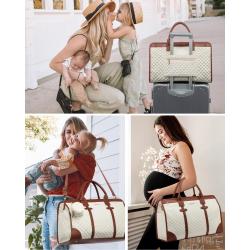 LOVEVOOK 4 in 1 High Quality Diaper Bag Tote with Changing Station & Pacifier Case Stylish Baby Bag for Mom Weekender Travel