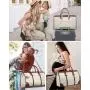 LOVEVOOK 4 in 1 High Quality Diaper Bag Tote with Changing Station & Pacifier Case Stylish Baby Bag for Mom Weekender Travel