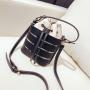 2023 new trendy hollow-out portable chic bucket bag Korean style all-match shoulder crossbody women's bag