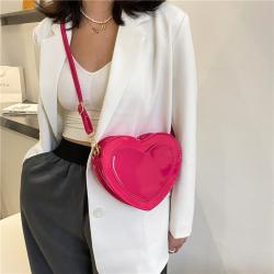 Fashion small Heart bag women's handbag 2023 Autumn cute street trendy love Korean shoulder messenger bags