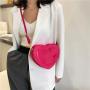 Fashion small Heart bag women's handbag 2023 Autumn cute street trendy love Korean shoulder messenger bags