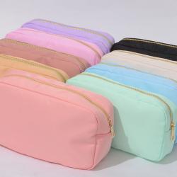 DIY Logo Custom Print Nylon Waterproof Organizer Travel Toiletry Bag Pouch Cosmetic Bag Makeup Pouches