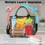 New Arrivals Lunch Bags for Women Leakproof Insulated Floral Lunch Box with Adjustable Shoulder Strap Reusable Zipper Cooler Tot