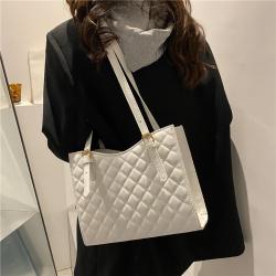 Diamond Lattice Embroidery Bolsas Para Mujer Fashion Large Capacity Women Tote Bags Vintage Designer Ladies Shoulder Bags