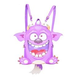 custom shape monster ita bag custom ita bag transparent pvc cute messenger ita bag for lady and girls