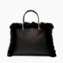 Custom Fashion Tote Bags Ladies Spring Pu Leather And Fluffy Women Handbags Large Capacity Shoulder Bag