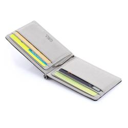 KHF777 2023 Men's Creative Wallet PU Card Case Fashion US Dollar Clip Stitching Money Clip Business Card Holder