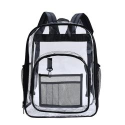 KBW974  Custom Clear Backpack for Kids Heavy Duty PVC Transparent with Solid Pattern Travel Organizer Student School Bag