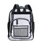 KBW974  Custom Clear Backpack for Kids Heavy Duty PVC Transparent with Solid Pattern Travel Organizer Student School Bag