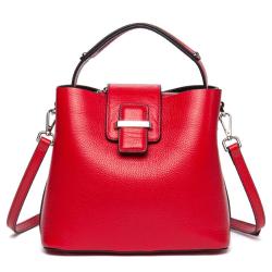 2024 Custom Logo Genuine Real Leather Bucket Bag Handbag For Women Ladies Luxury