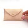 Wholesale Women Credit Card Holder Metallic Leather Envelope Purse Wallet Ladies Mini Card Holder
