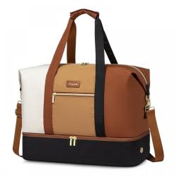 LOVEVOOK Large Weekender Overnight Gym Bag For Women With Shoe Compartment Hospital Tote Bag Ladies Carry-on Travel Duffle Bag