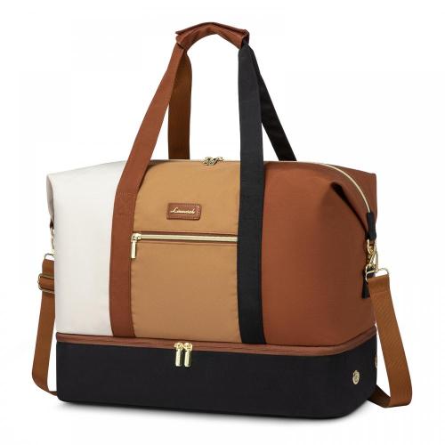 LOVEVOOK Large Weekender Overnight Gym Bag For Women With Shoe Compartment Hospital Tote Bag Ladies Carry-on Travel Duffle Bag