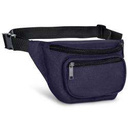 Gelory Multicolor 600D Polyester Zippered Compartments Adjustable Waist Sport Fanny Pack Bag Waist Bag