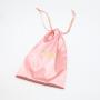 Custom Gold Logo Satin Drawstring Dust Bag Shoes Packaging Fashion Style Women Satin Dance Shoes Pouch