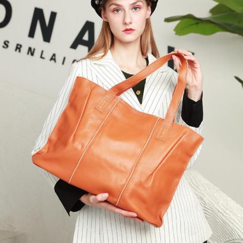 Custom Oem Odm Sac Dame Luxury Genuine Leather Large Zipper Fashion Casual Ladies Trendy Women Shoulder The Tote Bags Handbags