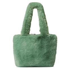 2024 Soft Faux Fur Handbags And Purses Simple Design Women's Tote Bag For Ladies