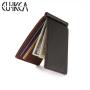 CUIKCA South Korea Style Money Clips Fashion Men Wallet Purse Ultrathin Slim Wallet Mini Leather Wallet ID Credit Card Cases