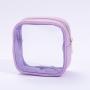 Keymay New Fashion Purple Change Wallet Cute Transparent Coin Purse Key Card Bag Small Pvc Cosmetic Bag Clear Zipper Pouch