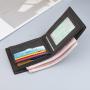 OEW049 Bifold PU Leather Wallet For Men Slim Coin Purse Purse ID Credit Card Holder Simple Casual Short Purse Small Male Wallet