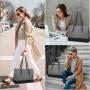 LOVEVOOK 15.6 Inch Waterproof PU Leather notebook Bags large ladies Business Office Work laptop tote Bag for women handbags