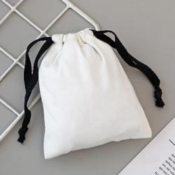 SN061Custom Logo Printed Canvas Cotton Drawstring Packaging Shoe Bag Drawstring Bag Cover Packaging Dust Bags for handbags